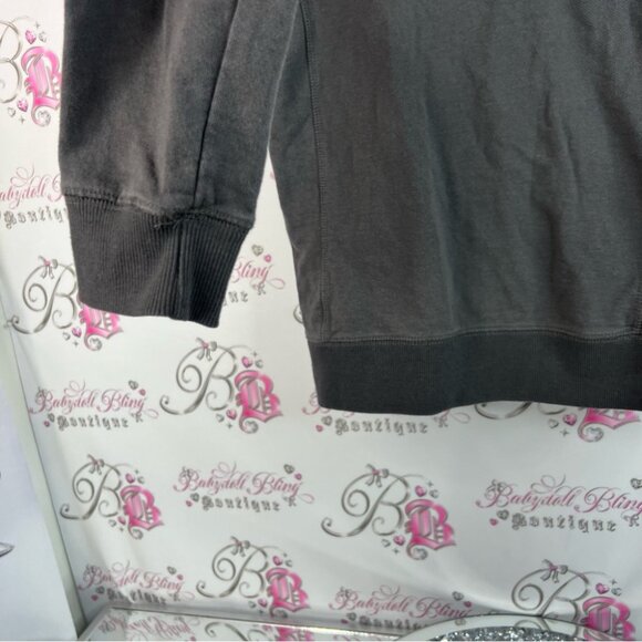 Cotton On long sleeve top La Ga Dark Gray Crewneck with Pink Lettering - Picture 9 of 13